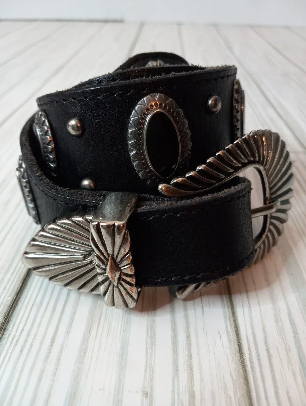 Shyanne Concho Western Leather Belt
